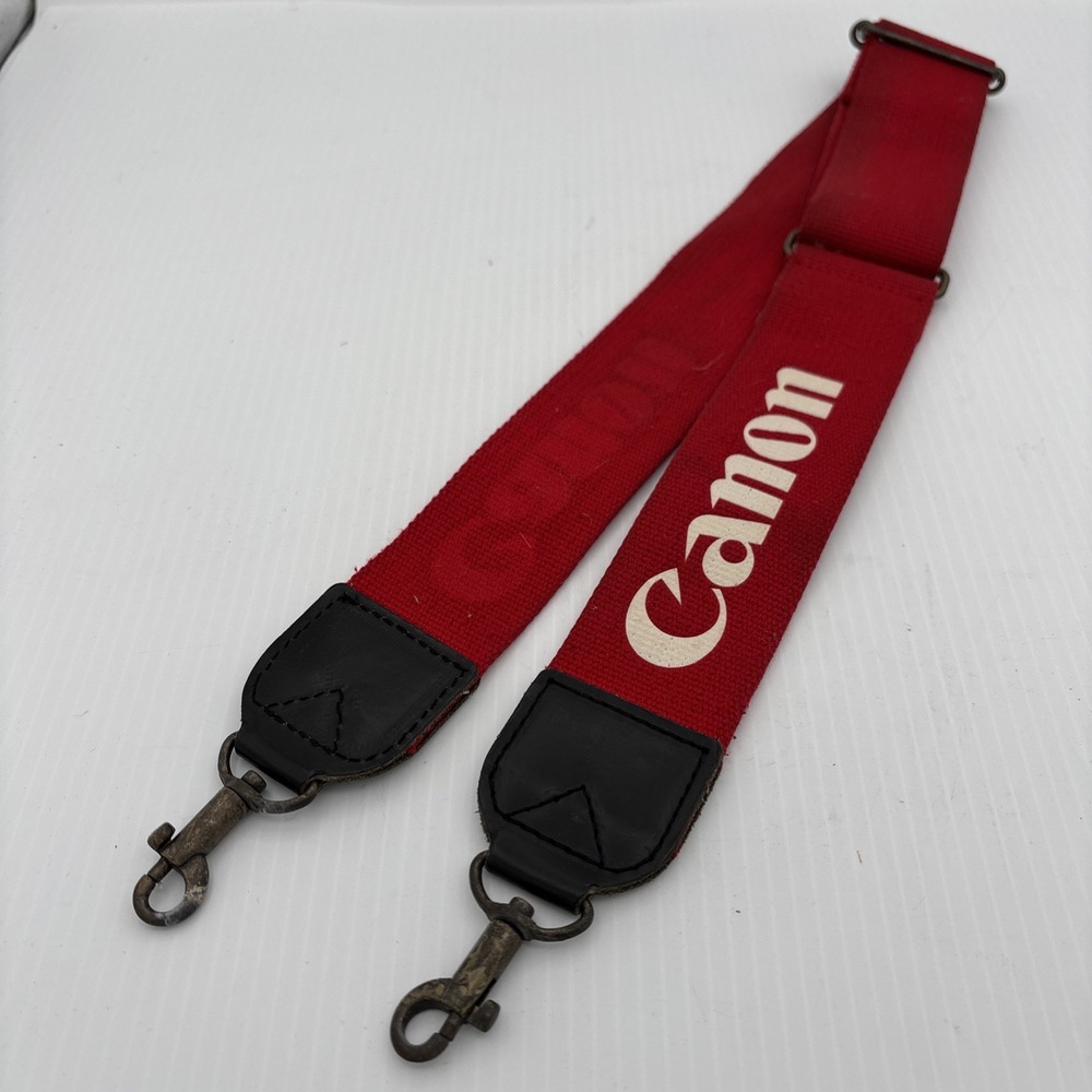 Vintage Canon Red Camera Neck Strap